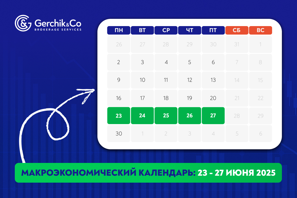 Макроэкономический календарь на неделю 23-27 июня 2025 года