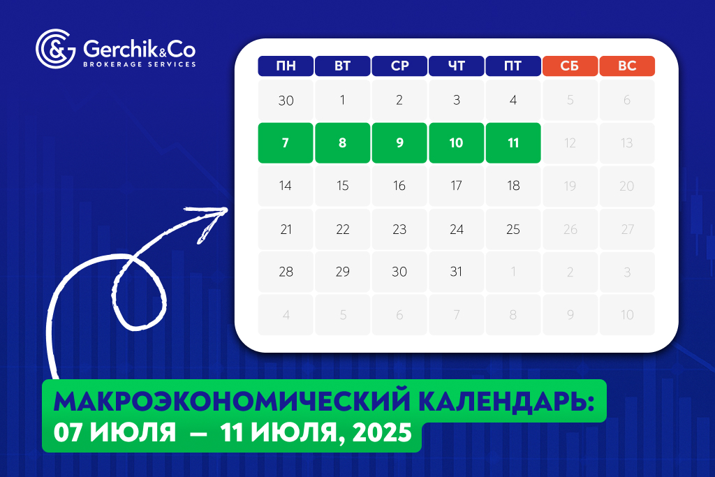 Макроэкономический календарь на 7–11 июля 2025 года
