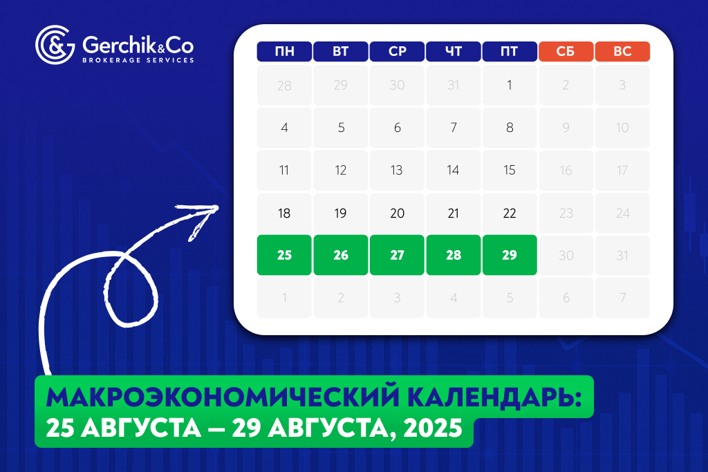 Макроэкономический календарь на 25 – 29 августа 2025 года